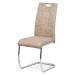 AUTRONIC HC-483 CRM3 Jedálenská stolička, poťah krémová látka COWBOY v dekore vintage kože, kovo