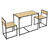 Juskys Súprava kuchynského stola so stolom a 2 stoličkami - svetlé prevedenie