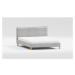 Sivá čalúnená dvojlôžková posteľ s roštom 200x200 cm Tina – Ropez