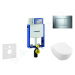 GEBERIT - Kombifix Modul na závesné WC s tlačidlom Sigma30, lesklý chróm/chróm mat + Villeroy Bo