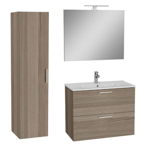 Kúpeľňová zostava s umývadlom 80 cm vrátane umývadlovej batérie, vtoku a sifónu VitrA Mia cordob