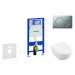 GEBERIT - Duofix Modul na závesné WC s tlačidlom Sigma01, matný chróm + Villeroy Boch - WC a dos