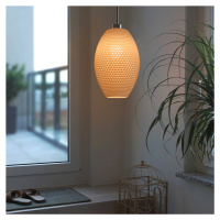 Závesná lampa Diamant Olive z biomateriálu, linen