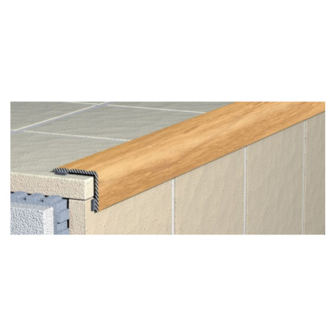 Schodová hrana schodová Havos, hliník, dĺžka 270 cm, výška hrany 9 mm, ALSHD9270