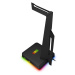 CONNECT IT NEO Stand-It RGB stojanček na slúchadlá + USB hub, čierna
