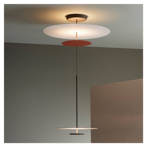 Vibia Flat závesné LED 3-pl. Ø 90 cm terakota