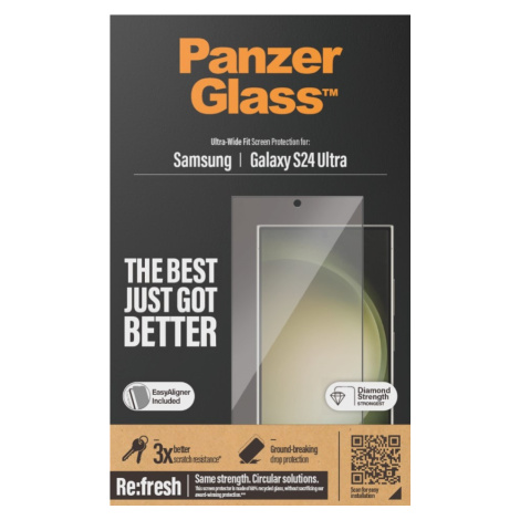 PanzerGlass - Tvrdené sklo Re:fresh UWF s aplikátorom pre Samsung Galaxy S24 Ultra 5G S928, čier