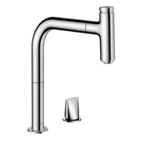 Drezová batéria Hansgrohe Metris Select M72 s vyťahovacou sprškou chróm 73804000