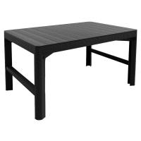 Záhradný stôl z umelého ratanu LINCOLN 2v1 (antracit)