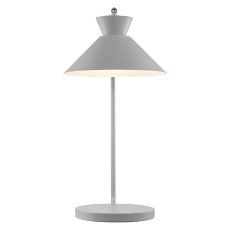 Stolová lampa Dial z kovu, sivá Nordlux