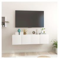 vidaXL Závesné TV skrinky 2 ks vysoký lesk biele 60x30x30 cm