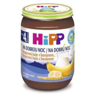 Kaša na dobrú noc BIO mliečna krupicová s banánom 190g Hipp