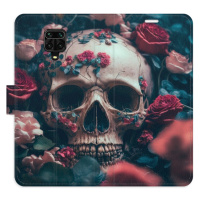 Flipové puzdro iSaprio - Skull in Roses 02 - Xiaomi Redmi Note 9 Pro / Note 9S