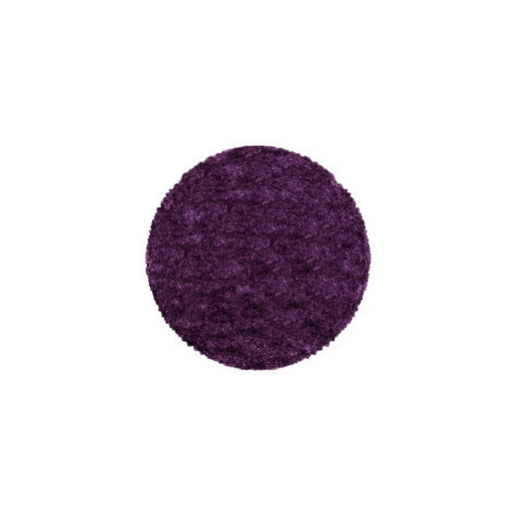 Kusový koberec Fluffy Shaggy 3500 lila kruh - 160x160 (průměr) kruh cm Ayyildiz koberce