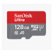 SanDisk MicroSDXC karta 128GB Ultra (100MB/s, Class 10, Android) + adaptér