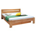 Masívna posteľ Maribo 2, 180x200, vr. roštu, bez matraca, slivka