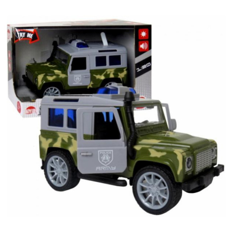 Vojenský terénny Jeep so svetlom a zvukom zelený