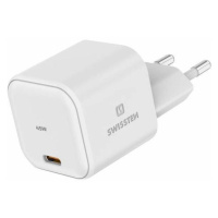 SWISSTEN SIEŤOVÝ ADAPTÉR GaN 1x USB-C 45W POWER DELIVERY BIELÝ