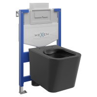 MEXEN/S - WC predstenová inštalačná sada Fenix XS-U s misou WC Teo, čierna mat 6853385XX85