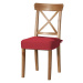 Dekoria Sedák na stoličku Ingolf, červená, návlek na stoličku Inglof, Quadro, 136-19