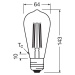 OSRAM LED žiarovka Edison E27 3,8W Filament 2 700K