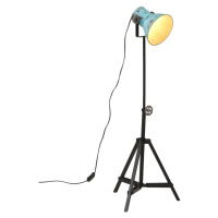 vidaXL Podlahová lampa 25 W šmuhovaná modrá 35x35x65/95 cm E27