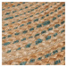 Kusový koberec Capri Jute Natural/Blue kruh - 133x133 (průměr) kruh cm Flair Rugs koberce