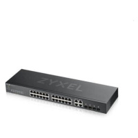 Zyxel GS1920-24v2, 28 Port Smart Managed Switch 24x Gigabit Copper and 4x Gigabit dual pers., hy