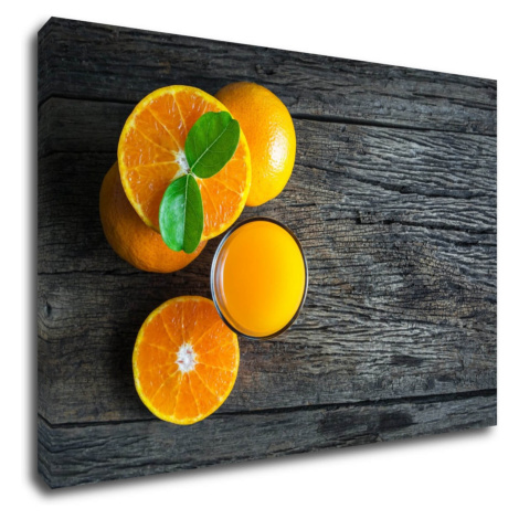 Impresi Obraz Pomaranče na šedom pozadí - 90 x 60 cm