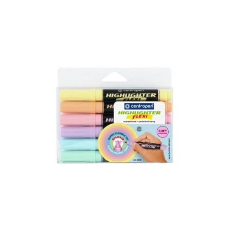 Centropen 8542 HIGHLIGHTER FLEXI SOFT zvýrazňovač 1-5mm (bal=6ks) mix farieb