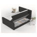 Čierna boxspring posteľ s úložným priestorom 200x200 cm Ruby – Maison de Rêve