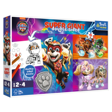 Trefl Puzzle 15 GIANT - Úžasný tím PAW PATROL