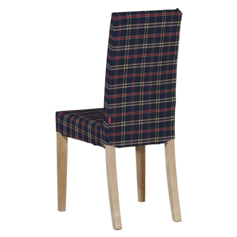 Dekoria Návlek na stoličku Harry (krátky), modro - červené káro, návlek na stoličku Harry krátky