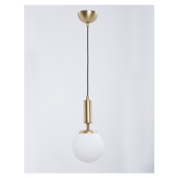 Biele/v zlatej farbe závesné svietidlo so skleneným tienidlom ø 15 cm Monera – Squid Lighting