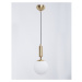 Biele/v zlatej farbe závesné svietidlo so skleneným tienidlom ø 15 cm Monera – Squid Lighting