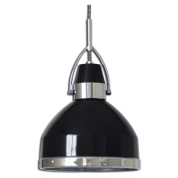 Priemyselne navrhnutá závesná lampa Britta čierna