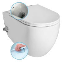 ISVEA - INFINITY CLEANWASH závesná WC misa Rimless, integrovaná batéria a bidetová spŕška 36,5x5
