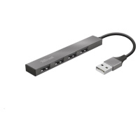 TRUST rozbočovač HALYX, Aluminium 4-Port Mini USB Hub, 10cm