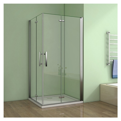 H K - Obdĺžnikový sprchovací kút MELODY R907, 90x70 cm sa zalamovacím dverami vrátane sprchovej 