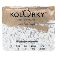 KOLORKY Deluxe Velvet - S (3-6 kg) jednorázové ekoplienky so zamatovým povrchom 25 ks