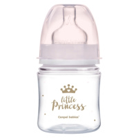 CANPOL BABIES Fľaša so širokým hrdlom Royal Baby 120 ml ružová