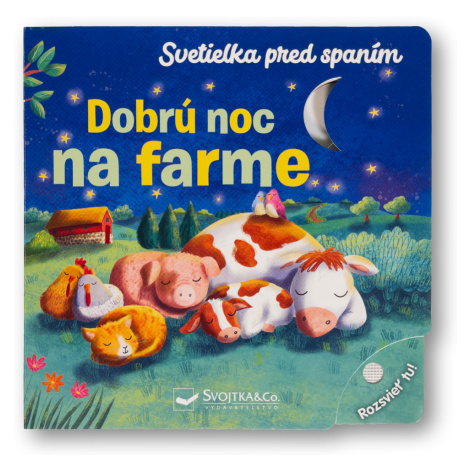 Svetielka pred spaním Dobrú noc na farme