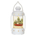 LED vianočný lampáš Barf s časovačom 19,5 cm teplá biela