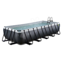 Bazén s filtráciou Black Leather pool Exit Toys oceľová konštrukcia 540*250*100 cm čierny od 6 r