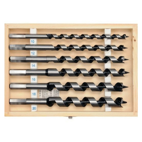 Sada hadovitých vrtáků do dřeva 10,12,14,16,18,20 délka 230mm Yato