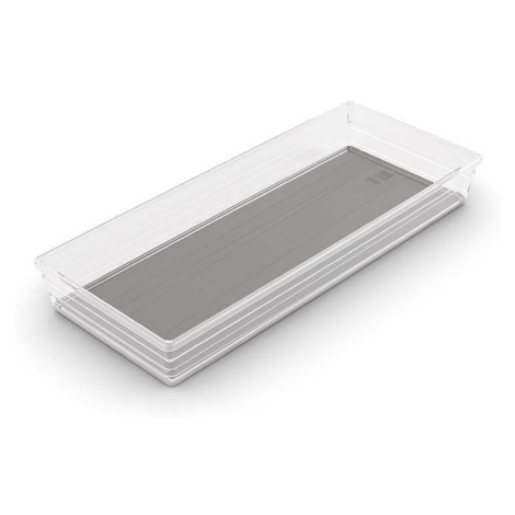 Organizér Curver® SISTEMO 8, priesvitný/sivý, 15x37,5x5 cm, do zásuvky