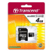 Karta TRANSCEND MicroSDHC 4GB Class 4 + adaptér