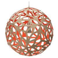David trubridge Kvetinová závesná lampa Ø60cm bambusovo-červená