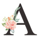 Obliečka na vankúš Minimalist Cushion Covers Floral Alphabet A, 45 x 45 cm
