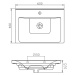 AQUALINE - SAVA 60 keramcké umývadlo nábytkové 60x46cm, biela 2060